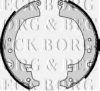 BORG & BECK BBS6124 Brake Shoe Set
